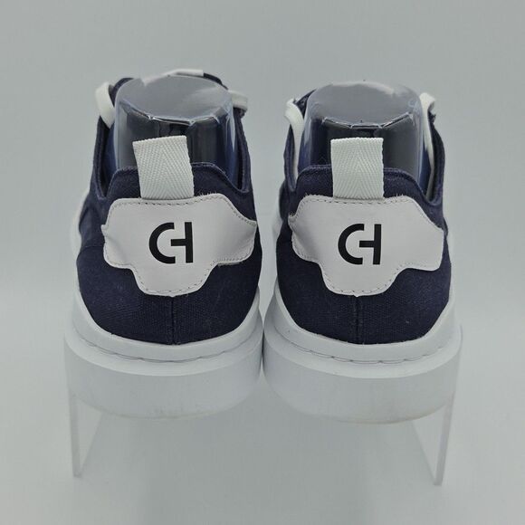 Cole Haan GrandPrø Rally Canvas Court Marine Blue/White Sneaker Men Size 10 EUC - Picture 7 of 9